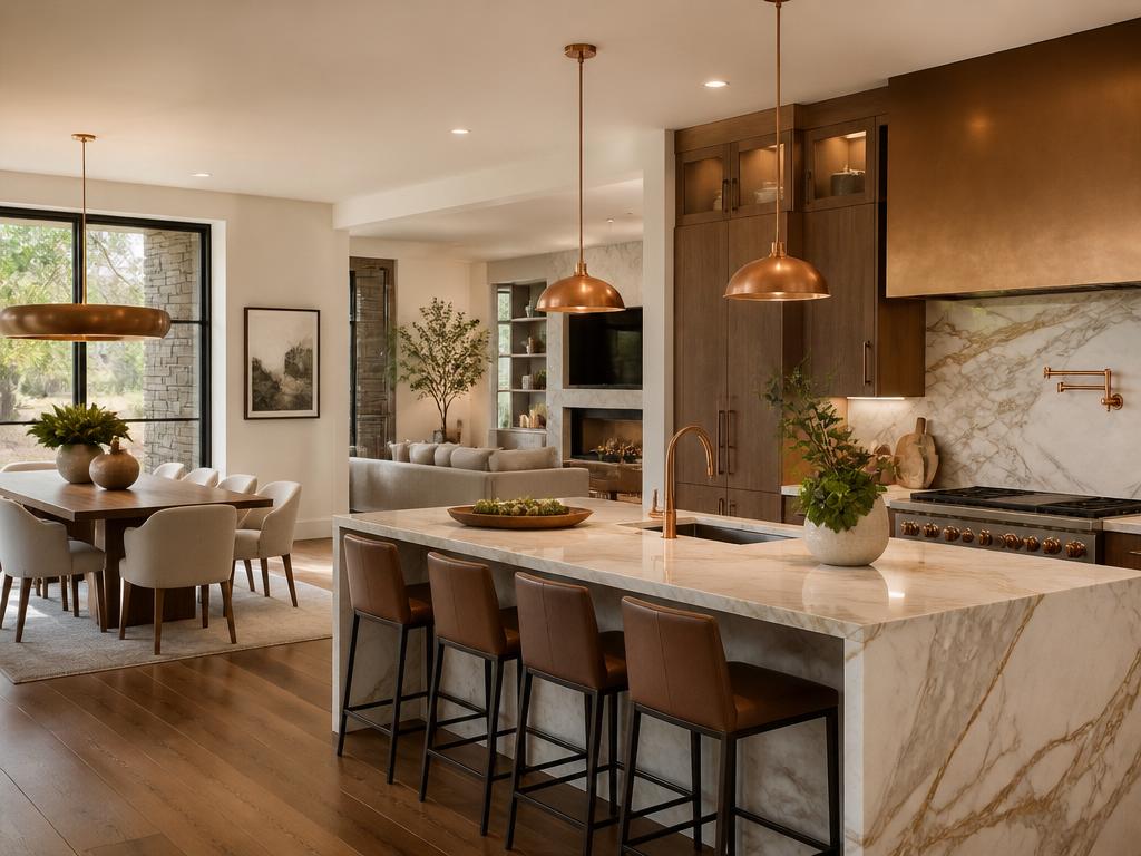 Proyecto completado de cocina y comedor de lujo